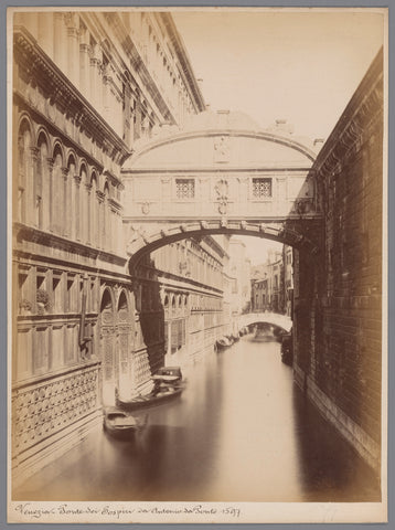 Brug der Zuchten te Venice, anonymous, 1851 - 1900 Canvas Print