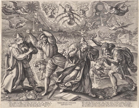 End of the world, Hieronymus Wierix, 1583 Canvas Print