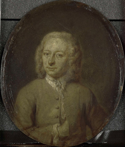 Portrait of Frans van Steenwijk, Poet and Playwright in Amsterdam, Jan Maurits Quinkhard, 1732 - 1771 Canvas Print