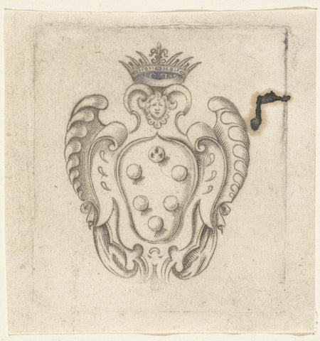 Coat of arms of the De' Medici family, Jacques Callot (attributed to), 1614 Canvas Print