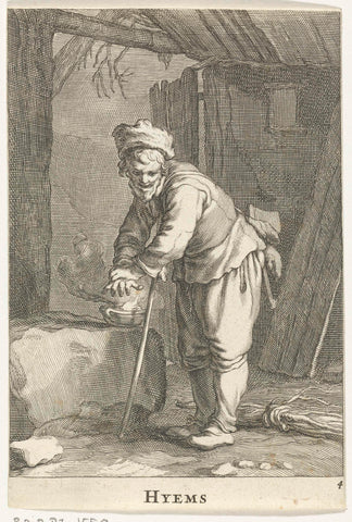 Winter, Frederick Bloemaert, 1632 - 1670 Canvas Print