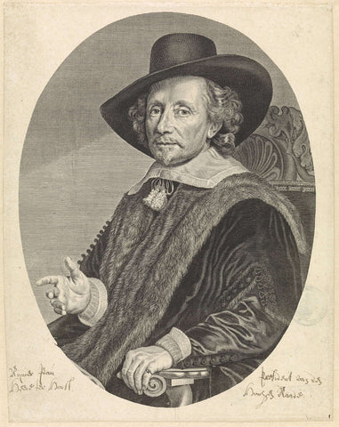 Portrait of Reinier Pauw, Theodor Matham, c. 1630 - 1676 Canvas Print