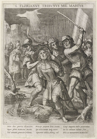 Beheading of Saint Florian, Raphaël Sadeler (I), 1615 Canvas Print