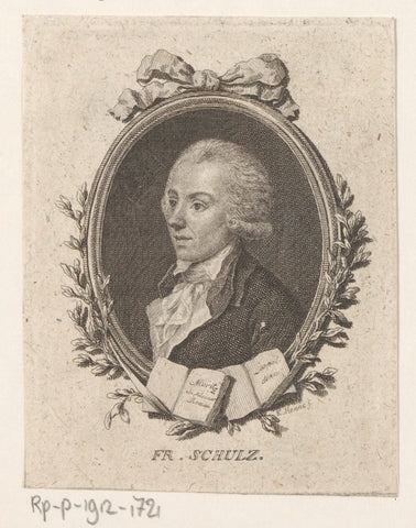 Portret van Friedrich Schulz, Eberhard Siegfried Henne, 1769 - 1798 Canvas Print