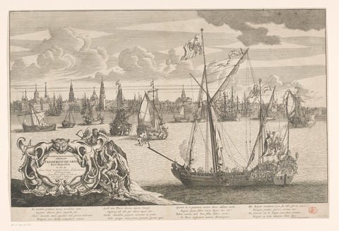 The yacht donated by the States-General to King Frederick I of Prussia, 1707, Joan Luder à Wolfgang (possibly), Joan Luder à Wolfgang, 1707 Canvas Print