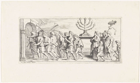 Triumphal procession with the seven-armed candlestick, Theodoor van Thulden, 1642 Canvas Print