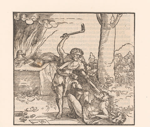 Cain kills Abel, anonymous, Hans Schäufelein, 1533 Canvas Print