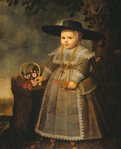 Portrait of a little Boy, Willem van der Vliet (ca. 1584-1642), 1638 Canvas Print