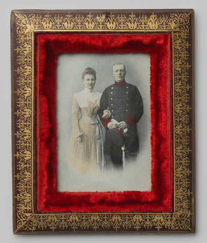 Engagement portrait of Queen Wilhelmina and Prince Hendrik, anonymous, 1880 - 1900 Canvas Print