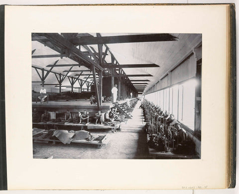 Interior of the fermenting barn Aneta Mineh, indentured servants in the sorting room Helvetia, Sumatra, Carl J. Kleingrothe, c. 1885 - 1900 Canvas Print