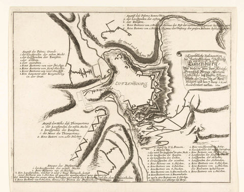 Siege of Luxembourg by the French, 1684, anonymous, 1684 Canvas Print