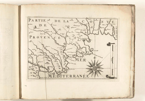 Map of the French south coast near Antibes, ca. 1702, anonymous, 1702 - 1703 Canvas Print