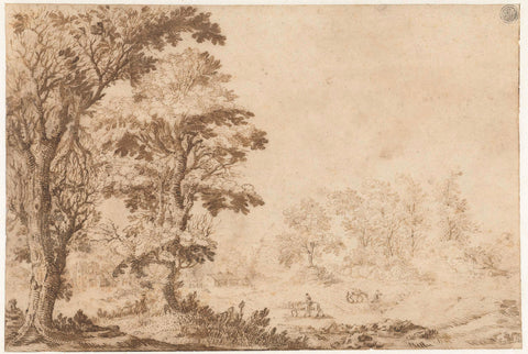 Landscape, Jan van Brosterhuyzen, 1606 - 1650 Canvas Print