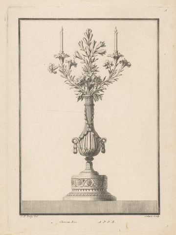 Girandole with tendrils, A. Colinet, 1775 - 1790 Canvas Print