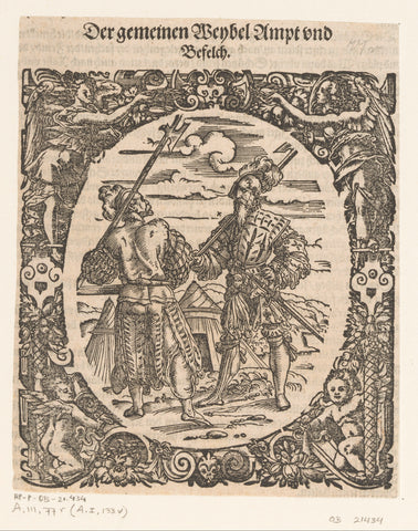 Twee landsknechten, Jost Amman, 1573 Canvas Print