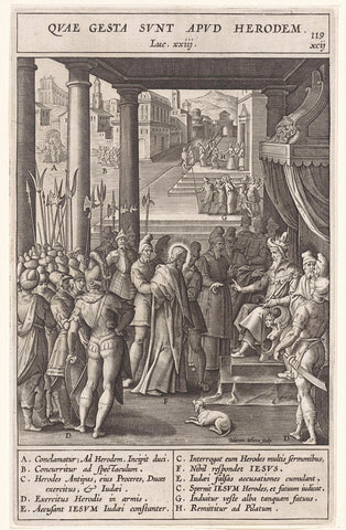 Christ for Herod, Hieronymus Wierix, 1593 Canvas Print