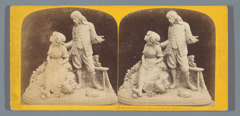 Sculpture the Rejected Lover after Leopold Harze at the World's Fair of 1872, William England, 1872 Canvas Print