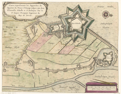 Trenches of the State Army at the forts Isabella and Saint Anthony during the siege of Den Bosch, 1629, anonymous, 1629 - 1630 Canvas Print