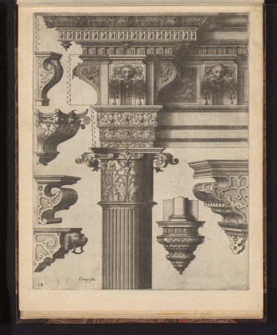 Composite bridle and six consoles, Johannes or Lucas van Doetechum, 1565 Canvas Print