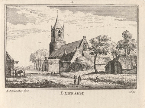 View of Leersum, 1630, Abraham Rademaker, 1727 - 1733 Canvas Print