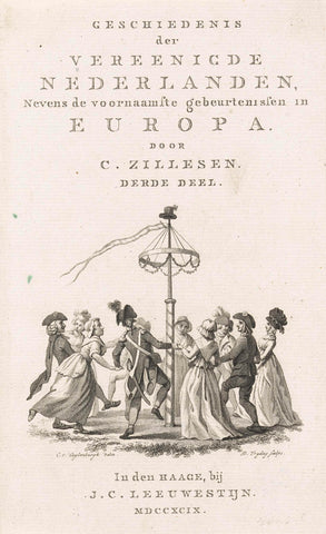 Title page of: C. Zillesen, Geschiedenis der Vereenigde Nederlanden, nevens de voornaamste gebeurtenissen in Europa, dl. 3, 1799, Daniel Friday, 1799 Canvas Print