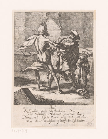 Jew and Death, Conrad Meyer, 1650 Canvas Print