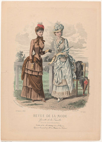 Revue de la Mode, Gazette de la Famille, dimanche 17 juin 1883, 12e annéee, No. 598: Toilettes de M.on Duboys (...), A. Chaillot, 1883 Canvas Print