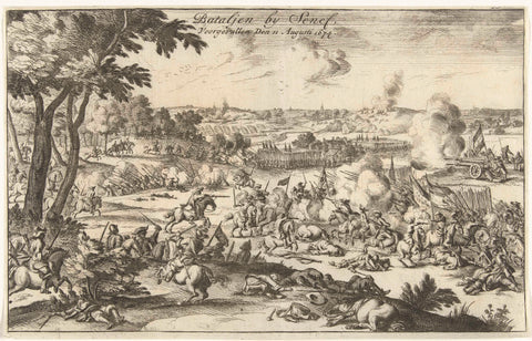 Battle of Seneffe, 1674, anonymous, 1692 - 1694 Canvas Print
