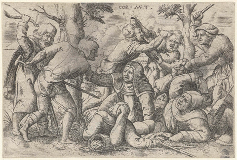 Battle of the Cripples, Cornelis Massijs, 1539 Canvas Print