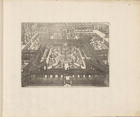 Garden with central ground floor with a fountain in the middle, Hans Vredeman de Vries, c. 1635 - c. 1640 Canvas Print