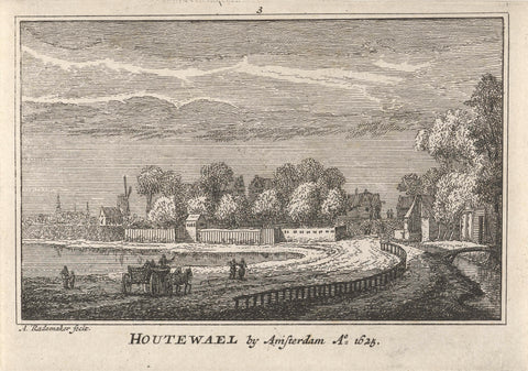 View of Houtewael, 1625, Abraham Rademaker, 1727 - 1733 Canvas Print