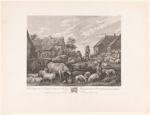 Veemarkt, Jacques-Philippe Le Bas, 1772 Canvas Print