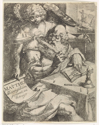 Matteüs de evangelist, N. van Til, 1686 Canvas Print