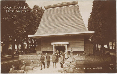 Exterior of the Dutch pavilion at the 1925 World's Fair in Paris, anonymous, c. 1925 Canvas Print