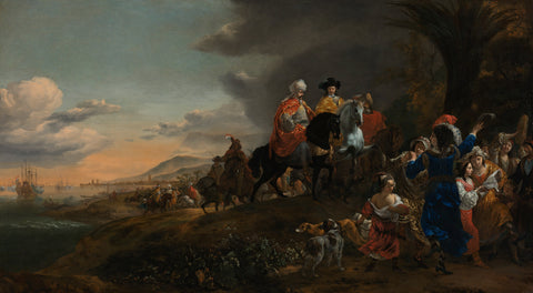 The Dutch Ambassador on his Way to Isfahan, Jan Baptist Weenix, 1653 - 1659 Canvas Print