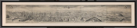 Panorama of Rome, Hendrick Hondius, 1590 - 1610 Canvas Print