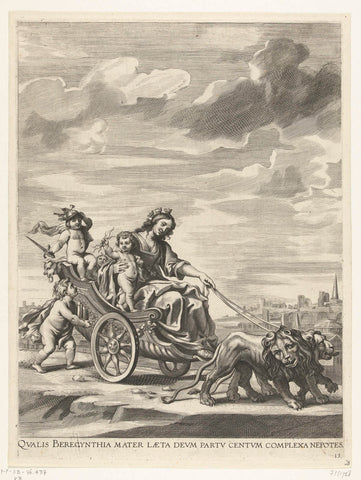 Allegory with the city maiden of Ghent in her chariot; entry of Ferdinand at Ghent in 1635 (no. 13), Antony van der Does, 1635 - 1636 Canvas Print