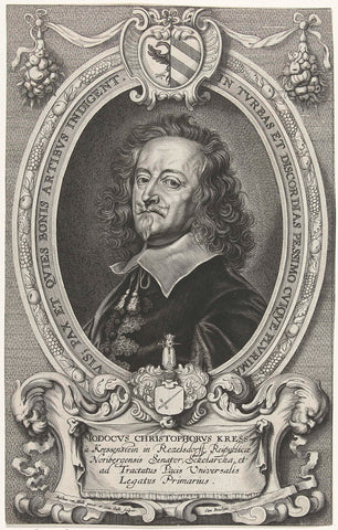 Portret van Jobst Christoph Kress von Kressenstein, Cornelis Galle (II), after 1649 Canvas Print