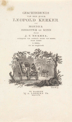 Title page: J.T. Hermes, 'Geschiedenis van den heer Leopold Kerker of Moeder Zoogster en Kind', 1810, Reinier Vinkeles (I), 1810 Canvas Print