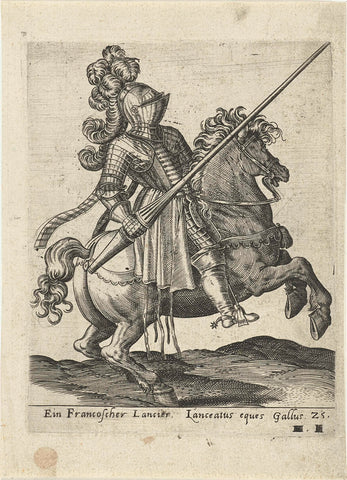 French Lancer, Abraham de Bruyn (attributed to), 1577 Canvas Print