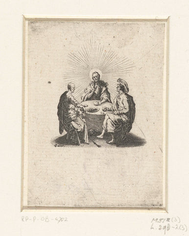 Meal at Emmaus, Jacques Callot, 1621 - 1625 Canvas Print