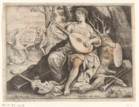 Hearing, Jacob de Backer, 1570 - 1590 Canvas Print