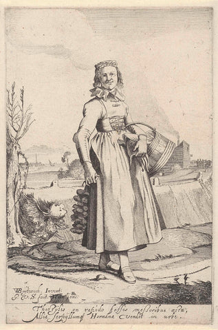 Girl from Hoorn, from the front, Gillis van Scheyndel (I), 1645 Canvas Print