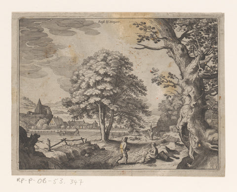 View of Berg near Stuttgart, anonymous, 1628 - 1679 Canvas Print