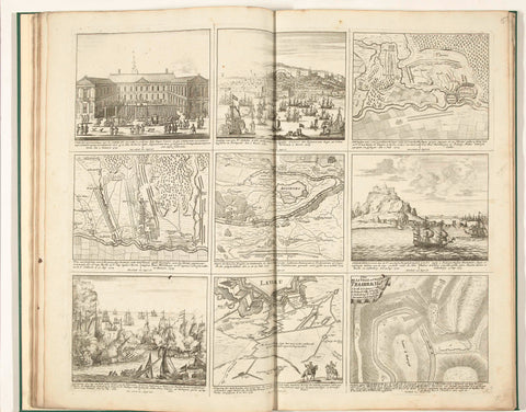 Schouwburg van den oorlog (sheet V), 1704, Pieter Schenk (I), 1720 - 1722 Canvas Print