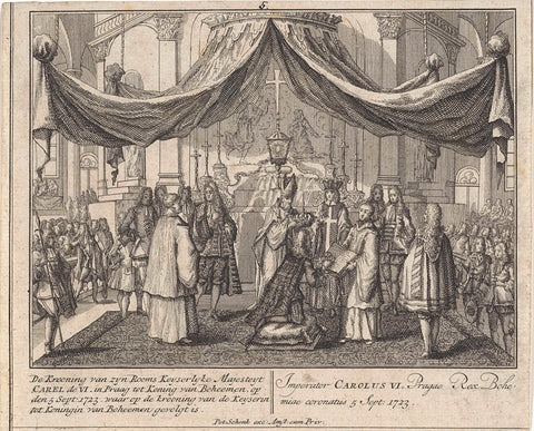 Coronation of Charles VI as King of Bohemia, Leonard Schenk, 1727 Canvas Print