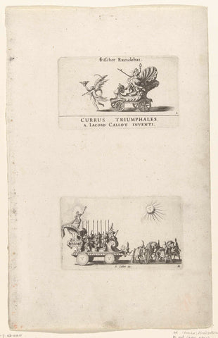 Triumphal Chariot of perseverance, Triumphal Chariot of the Sun, Jacques Callot, 1627 - 1652 Canvas Print