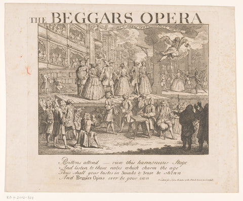 Cartoon on de Beggars Opera, 1728, anonymous, 1728 Canvas Print