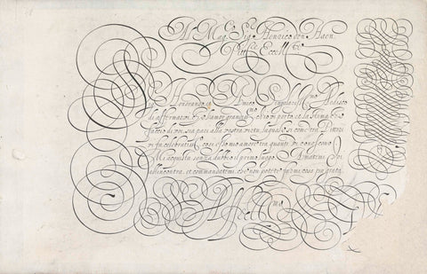 Writing example: Al mag. Sig. Henrico den Haen (...), Simon Frisius, 1605 Canvas Print