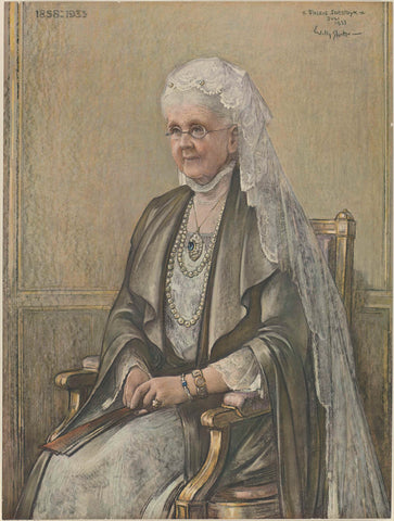 Portrait of Emma, Queen Regent of the Netherlands, anonymous, 1933 Canvas Print